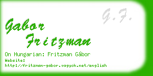 gabor fritzman business card